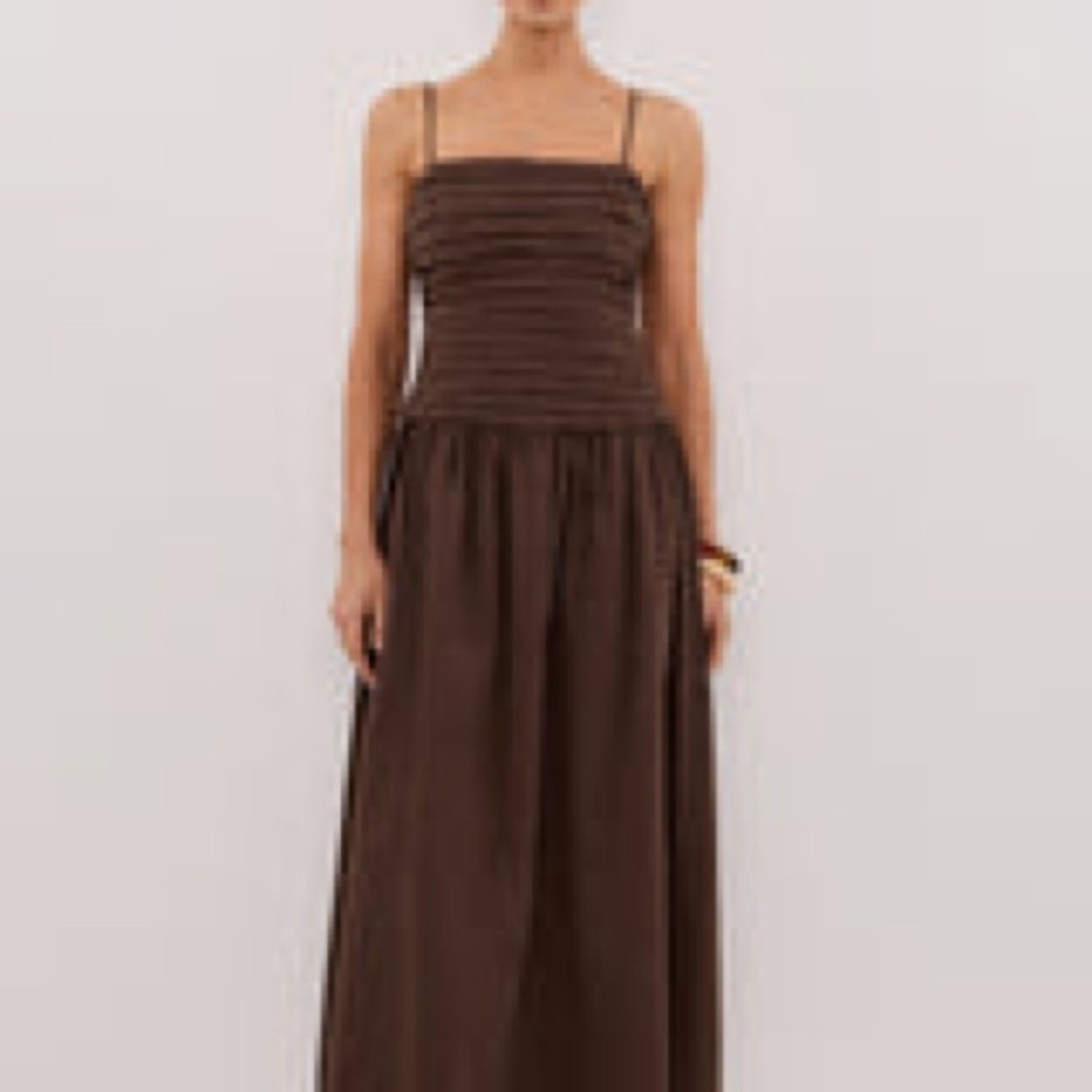 DISSH Brown Spaghetti-Strap Maxi Dress